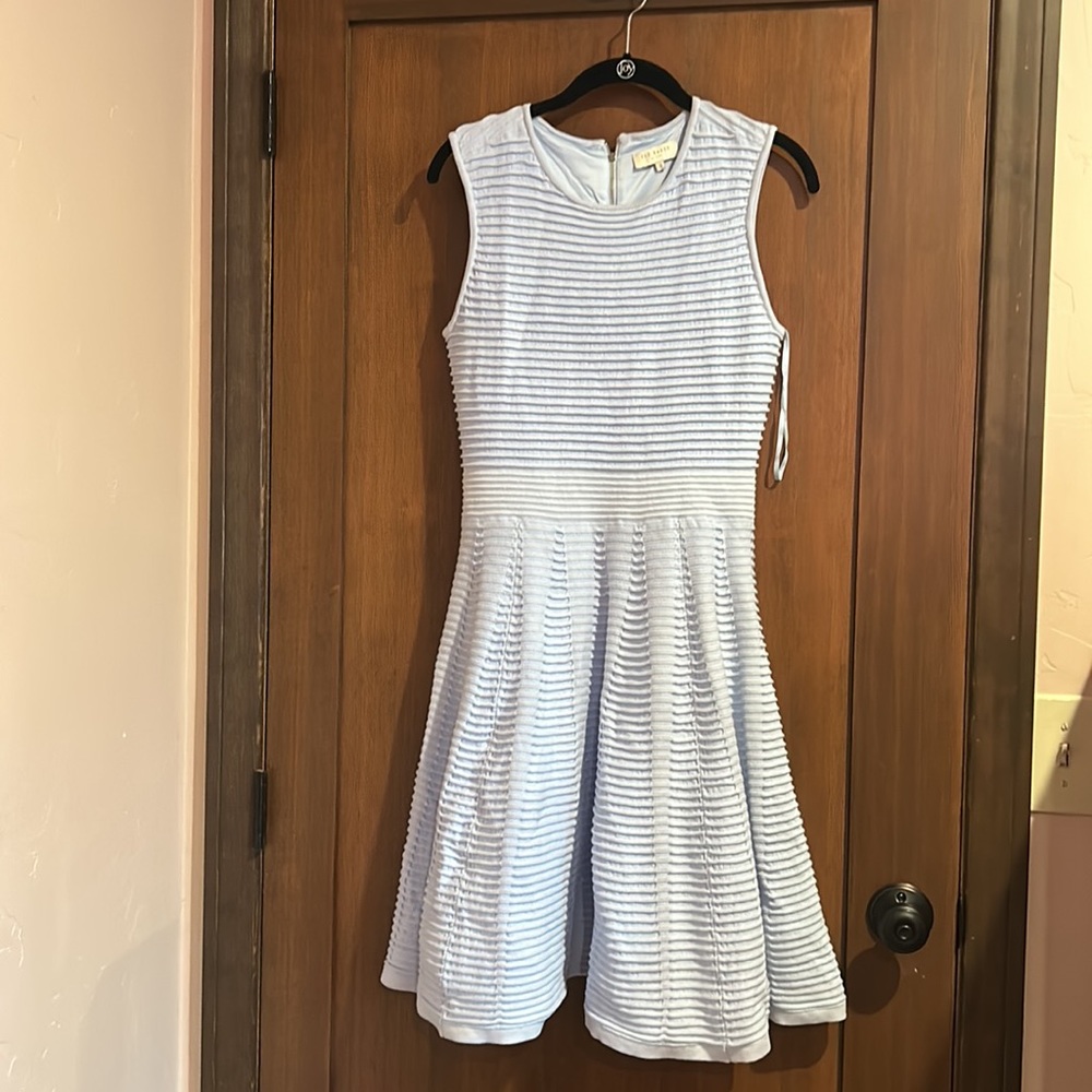 2 Ted Baker dresses size 3 white and baby blue